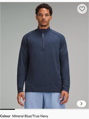 lululemon Mineral Blue/True Navy Long Sleeve Half-Zip